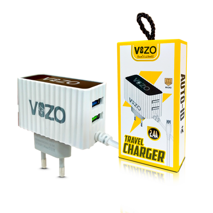 Kw300 2.4A Fast Travel Charger | Android Phone Charger with Data Cable