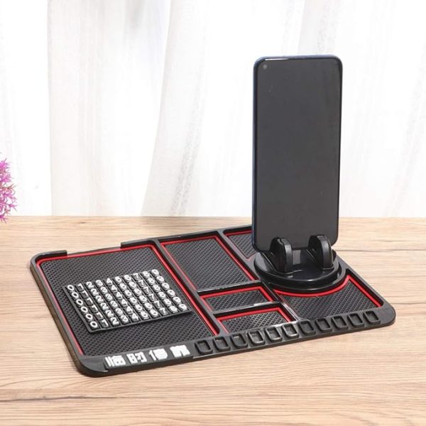 Non Slip Dashboard Matt With Phone Holder Keychain Coins Card Holder