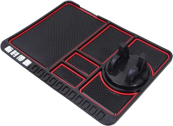 Non Slip Dashboard Matt With Phone Holder Keychain Coins Card Holder