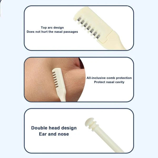 Portable Manual Nose Hair Trimmer Stainless Steel, Washable, Safe &amp; Painless