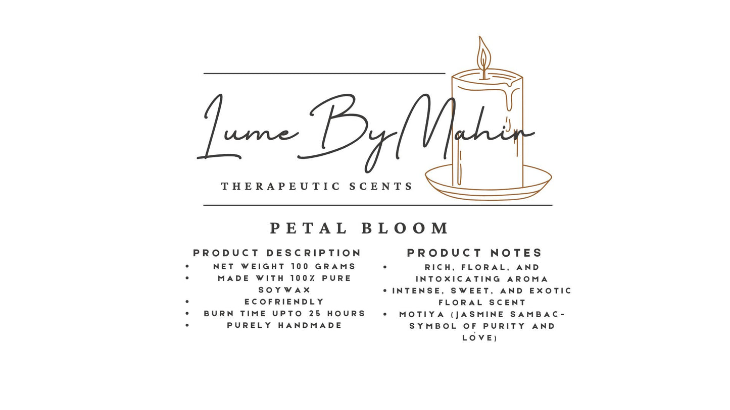 Petal Bloom Candle | Where Every Flame Blooms Like a Midnight Garden