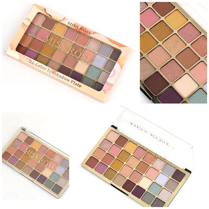 Miss Rose 32 Color Matte &amp; Makhmally Eyeshade Kit / Missrose Color