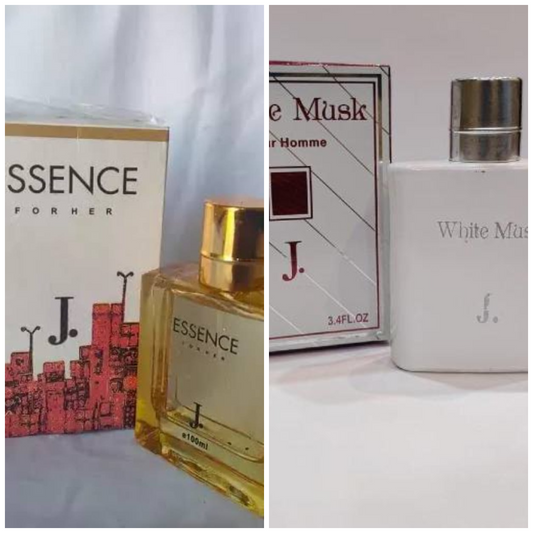 Pack of 2 White Musk and J. Essence Eau De Long Lasting