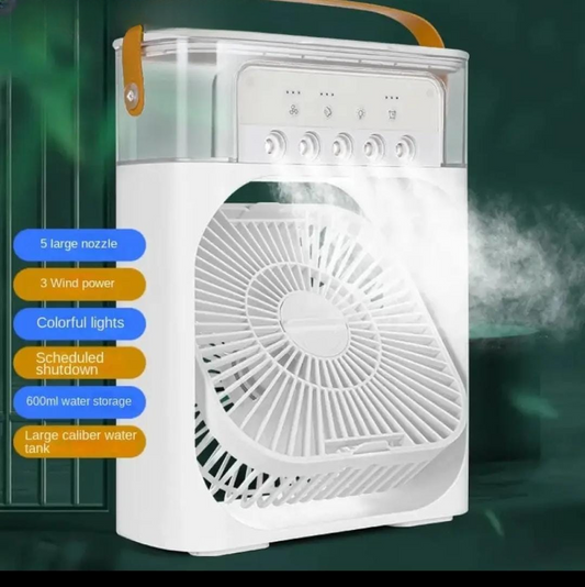 10 inche Portable Air Conditioner Fan: USB Electric Fan with LED Night