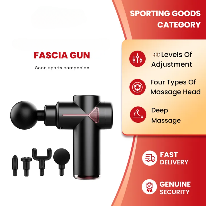 4 in 1 Multi-Function Vibration Massage Gun Professional Ultra Quiet Pain Relief