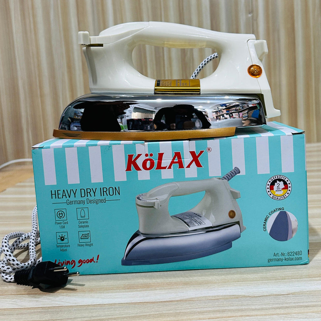 KoLAX Germany Heavy Dry Iron-822480 1000-1200W Precision Performance with Classic Strength