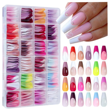 288 PCs Colorful Nails Box| ABS Plastic | Nail Shaper Set (Random