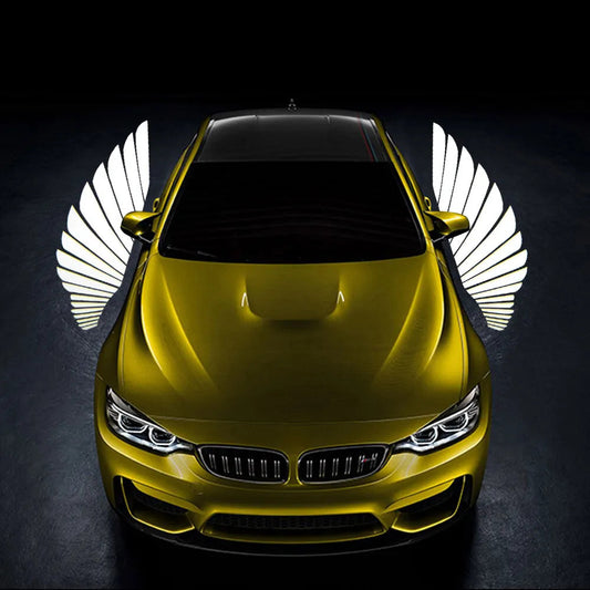 2 Pc Universal Car Rearview Mirror Side LED Angel Wing Light Dynamic