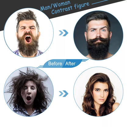 Rechargeable Hair Curler Beard Shawl Comb Multi functional Hair Straightener Comb Brush