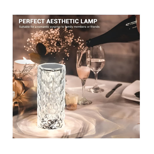 16 Colors Diamond Rose Crystal Lamp Bedside Acrylic Table Lamp |