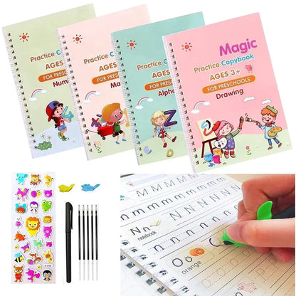 Set of 4 Sank Magic Learning Book with Magic Pen &amp; 5