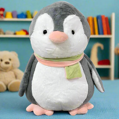 Scarf Penguin Plush Figure | Fluffy &amp; Soft Stuffed Animal Penguin Plush