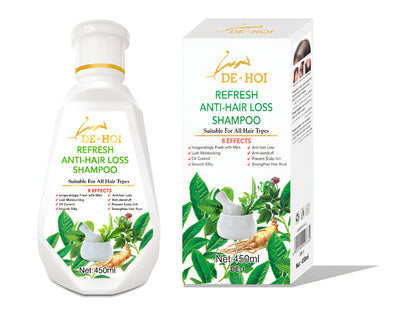 De-Hoi Refresh Anti-hair Loss Shampoo Ginger Hair Care Shampoo Helps Stop