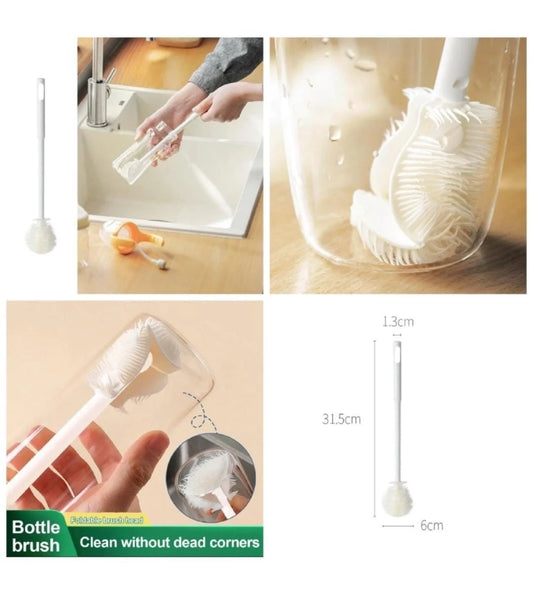 Multifunctional Silicone Bottle Brush - Eco-Friendly, Flexible, and Durable Cleaning Brush for