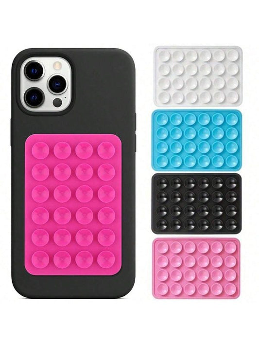 Square Double Side Suction Cups Cell Phone Holder Universal Bubble Gripper Silicone
