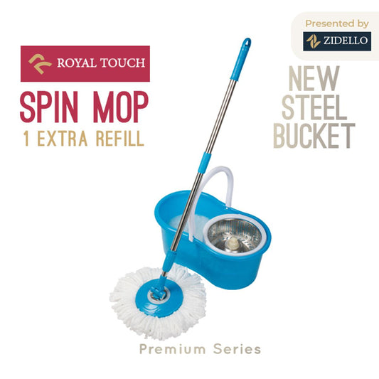 Spin Mop - Easy Spin Magical Mop Set [Steel Bucket] - 360