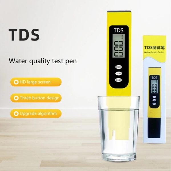 Portable Digital Water TDS, EC, And Temperature Meter (3-in-1) With ATC Function,