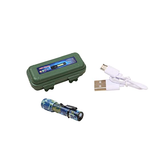 Torch Metal Body Mini Flashlight Rechargeable with COB Light