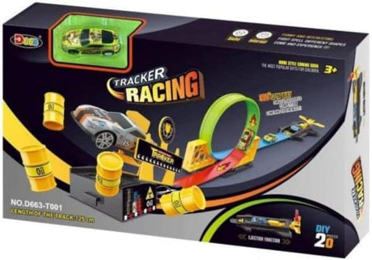Tracker Racing Set 360 Degrees Rotation Loops Car Track