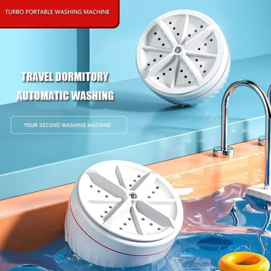 Portable USB Travel Washer | Ultrasonic Rotating Turbine Washing Machine for Socks