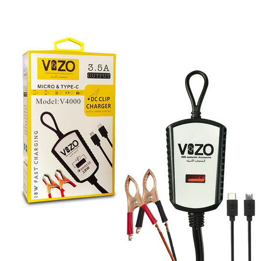 V4000 Dual Cable Clip Charger | Best Quality Type C Charger -