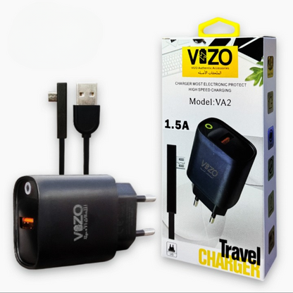 Va2 Compact Micro USB Charger (Black) | Best Quality Charger -