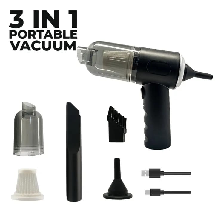 Powerful 3-in-1 Cordless Handheld Vacuum Cleaner with LED Light - Wet &amp;