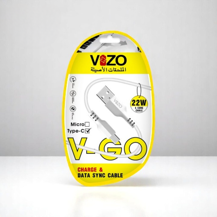 Vizo V-Go 22W Fast Charging Type-C Data Cable | Best Quality Type