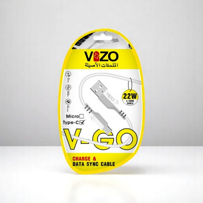 Vizo V-Go 22W Fast Charging Type-C Data Cable | Best Quality Type