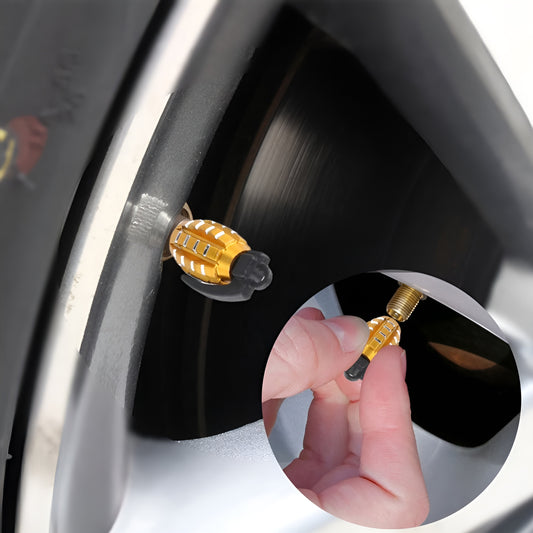 Pack of 2 - Grenade Tyre Air Valve Nozzle Caps for Car