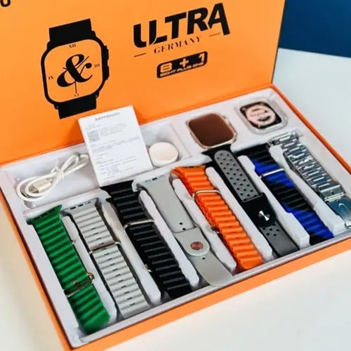 Y80 Ultra 8 in 1 Smart watch ,8 Straps 49MM Big Display